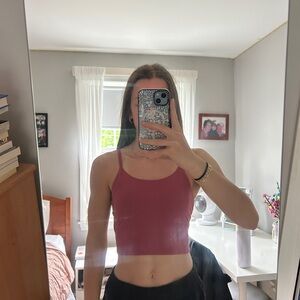 pink amazon workout cropped tank top🩷